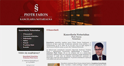Desktop Screenshot of notariusz-piotrfaron.pl